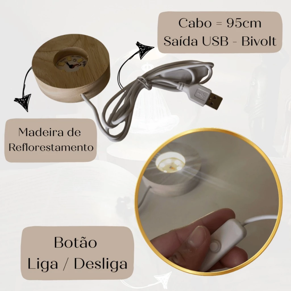 Luminária de mesa Nossa Senhora Aparecida